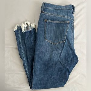 Gap high rise raw hem jeans
